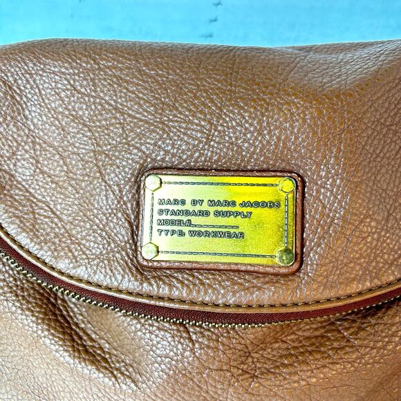 Marc By Marc Jacobs Natasha Caramel Brown Leather Classic Shoulder Crossbody Bag - Picture 3 of 15
